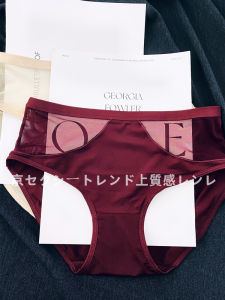 ผ้าไหมน้ําแข็งเซ็กซี่กลางเอวกางเกงผู้หญิง Lonely Diary ยี่ห้อกลางเอวชุดชั้นใน One Piece Breathable คู่ผ้ายืดหยุ่น