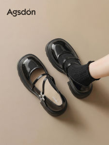 Agsdon | French Mary Jane Shoes For Dresses Thick Sole Height Increasing