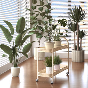 TMCG | Cream Styled Multi-Layer Moveable Flower Rack