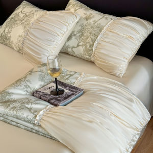 ZHIDING | French Style Icy Silk Summer Bedding Set Cooling