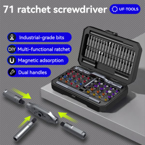 74-in-1 Multifunctional Screwdriver and Ratchet Wrench Set Magnetic Tip Hand Tools Set Home DIY Various Tasks Maintenance Kit
