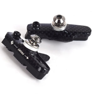 Bike Brake Shoes With Mud Trough Silent Aluminum Alloy Rim Friction Wheel Brake Bicycle Brake Pads Replaceable Rubber Sheet
