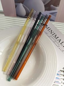 Applicable Starbucks Cup Drink Diameter 8mm Circulation Non-Disposable Long 27cm Glass Water Cup Straw