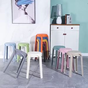🇸🇬🔥 Koala Home Stackable Plastic Stool Chair - Nordic Minimalist Round Seat with Thickened Design | Multi-Height Durable Stool for Home Restaurant & Outdoor Use