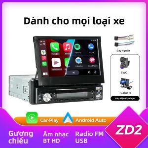 Máy Nghe Nhạc Đa Phương Tiện Ô Tô 1 DIN Đa Năng MP5 Với Carplay Không Dây Android Auto Màn Hình Thu Vào 7 Inch Hỗ Trợ BT USB Và Nhiều Ngôn Ngữ Khác Nhau