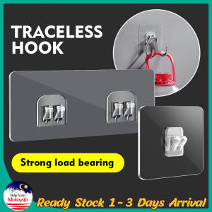 Single/Double Claw Adhesive Wall Hook Waterproof Sticky Hooks Rack Punch-free Load-Bearing Sticky Hook for Kitchen Bathroom Storage Rack Wall Hanging Painting Shelf Sticker Sticking Self Adhesive Wall Strong Hook Hanger