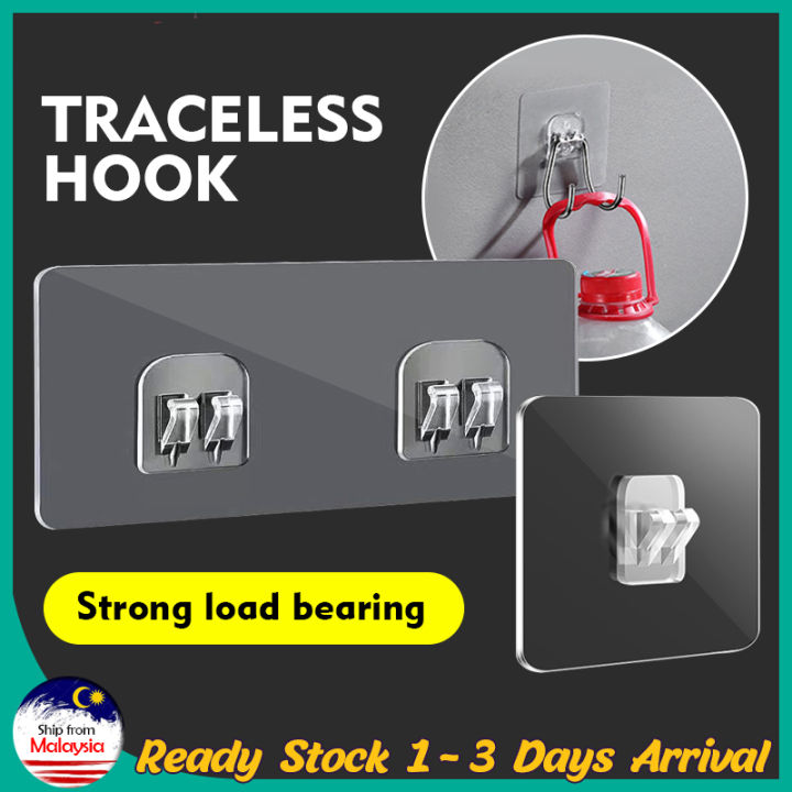 Single/Double Claw Adhesive Wall Hook Waterproof Sticky Hooks Rack