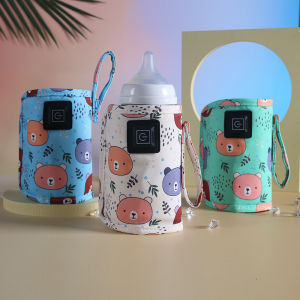 Baby bottle warmer with insulation cover adjustable temperature USB heating suitable for outdoor use