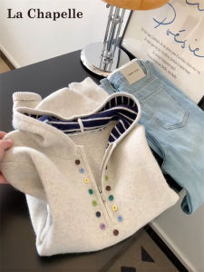La Chapelle | Áo Sweater Nút Nhiều Màu Sắc Có Mũ Trùm Đầu Dành Cho Nữ