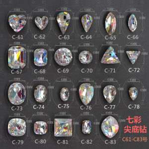 Swarovski Diamond Special-Shaped Super Shiny White Mixed Full Set of Manicure