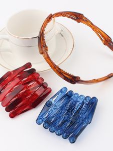 Portable Double Strip Foldable Hairband Fashionable Bangs Hair Tie Turtle Shell Color Bull Tendon Material Womens Hair Accessories