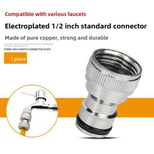 Garden 6 to 4 Parts M22M24 to 4 Parts Faucet Adapter Hose Conversion Interface for Washing Machine Non-toxic Material