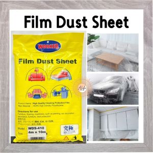 ALife World Worker Masking Film Dust Sheet 4M x10M Multipurpose Protection Cover for Dust Paint Plastic Drop Cloth Sheet Spray