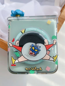 เคสโทรศัพท์ Samsung ZFlip7/6 แบบพับได้ด้วยแม่เหล็ก ปกป้องดีไซน์การ์ตูน Kawaii ของ Purax สำหรับ Xiaomi MixFlip Oppo FindN3 Flip Honor MagicV Flip