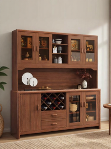 FANLUOWEI | Chinese Modern Wall-Mounted Solid Wood Storage Sideboard