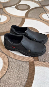 Ghaneo - Sepatu Pria Kulit Slip On G-03 Coklat Kasual Kerja