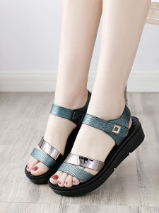 JIKE | Mom Shoes Soft Sole Spring Summer Middle-aged Flat and Wedge