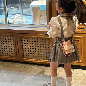 Cute Butterfly Knot Girls Crossbody Bag Fashionable Baby Outing Accessories Bag Small Fragrance Style Childrens Bag
