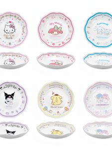 Sanrio Melody High Aesthetic Value 8.5 Inch Deep Dish Fashionable Miam Miam Dog Cool Loopy Dog Melody Deep Dish Dining Utensils