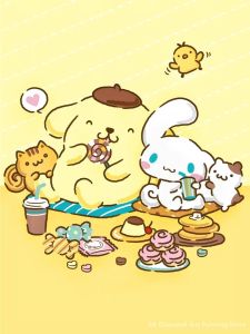 TOPTOY | Diamond Painting Pompompurin Sanrio Diamond Mosaic Handmade Art Exquisite Creative Gift Home Decoration