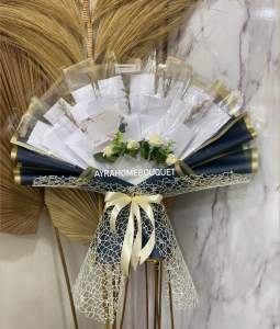 [20 SLOT COMPLETE] Kerangka Money Bouquet Buket Bunga Uang Kosong isi 20 Lembar Snack Free Bunga Korean Jaring Ucapan