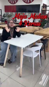 F&F : TIA Meja makan 4 kerusi /dining table set/set meja makan/kerusi meja makan/dining chair