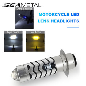 SEAMETAL P15D Motorcycle Headlight Bulb 12V 10W White Yellow High Low Beam Lamp 8000lm Bulbs for Wave Dream Vision Vario Sh Exciter Airblade Sirius