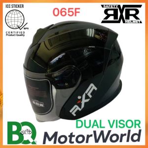 Rxr Half Face Dual Visor 065F  For Motorcycle With ICC (BPS) LARGE ONLY