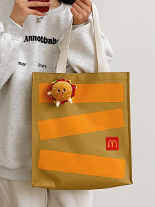 Tote Bag Commuter Canvas Bag Large Capacity Single Shoulder Book Bag For Women Mcdonalds Popular 2024 New Style School Class