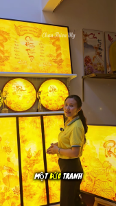 Đèn Hào Quang In Trúc Chỉ CHÂN THIỆN MỸ Trang Trí Phòng Thờ Bàn Thờ Phật Gia Tiên TC-HQ-261