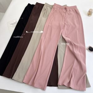 High Waist Yoga Pants Draping Floor-Length Quick Dry Wide Leg Fitness Thickened Butt Lifting Casual Straight Leg Trousers