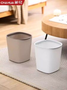 Thùng Rác Hình Chữ Nhật Đơn Giản Không Có Nắp Thùng Đựng Rác Giấy Hình Tròn Dùng Trong Gia Đình Thùng Rác Nhà Bếp Phòng Tắm Dung Tích 10L