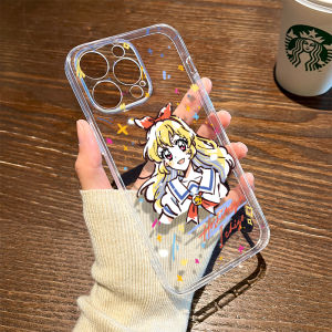 เคสโทรศัพท์ซิลิโคนใสสำหรับ Apple 17/16 15 14Plus 13ProMax 12Mini 11 17AIR ลายการ์ตูน ลายดาว ลายสตรีท อินส์ สำหรับผู้หญิง