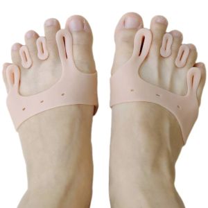 2 ชิ้น = 1 คู่เจลซิลิโคน Bunion Corrector Toe Separators Forefoot Pads Orthopedic Braces Orthotic Hallux Valgus Spacers