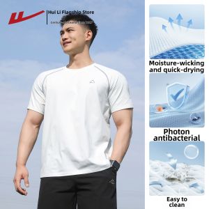 Warrior | Mens Short Sleeve T-Shirt Moisture-wicking Quick-dry Ice Silk Sportwear
