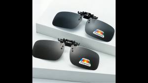 Polarized Clip Sunglasses 2Pcs Set Myopia Glasses Clip Driver Fishing Night Vision Myopia Clipon Sun Shading Eyeglasses