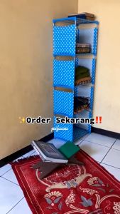 Rak Buku Portable Rak Penyimpanan 5 Tingkat Rak Multifungsi Pakaian Baju Tas Sepatu Helm