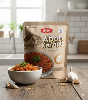 Abon Bayi MPASI Halal 6+ Bulan – Halus Tinggi Protein No MSG & Pengawet