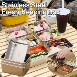 Stainless Steel Fresh-Keeping Box Large Capacity Food Storage Box Sealed And Fresh-Keeping Lunch Box