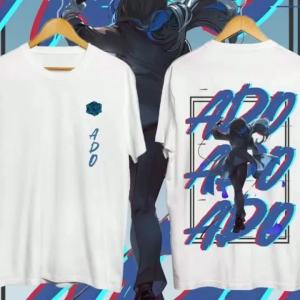 ADO Print T-shirts Mens Clothing Summer Casual Fashion High Street Hip Hop Oversize O-Neck Short Sleeve Tops for Women T-shirts