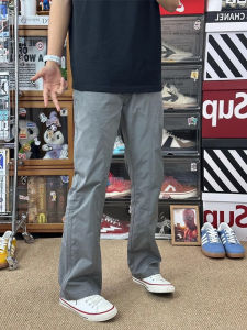 กางเกงขายาวทรงหลวมสไตล์อเมริกันสำหรับฤดูร้อน กางเกงขายาวทรงตรงแบบบาง แห้งเร็ว ป้องกันน้ำ ป้องกันฝุ่น กางเกงขายาวลำลองสำหรับผู้ชาย