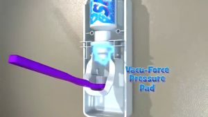 2 in 1 Toothbrush Holder One Touch Toothpaste Dispenser Shaver Squeezer Bekas Ubat Gigi 自动挤牙膏器牙刷架