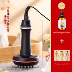 Electric Meridian Brush Full Body Abdomen Massage Tool Shoulder Neck Back Stimulation Gua Sha Abdomen Rubbing Device