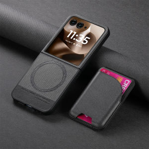 szhaiyu | Leather Magnetic Phone Case for Motorola MOTO Razr 70 Plus 60 50 40 Ultra Pro 2026 Card Holder Stand Hard Protective Cover