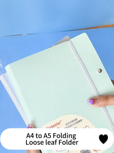 A5/A4/Long Foldable Clear Book Loose Leaf Clear Book Loose leaf Storage Clip File Organizer school supplies