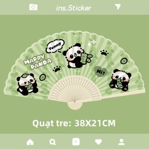 Quạt Giấy Trúc Phong Cách Cổ Dễ Thương Cho Trẻ Em Quạt Cầm Tay Mùa Hè Quạt Giấy Trúc Trung Quốc Phong Cách Dễ Thương Quạt Giấy Trúc