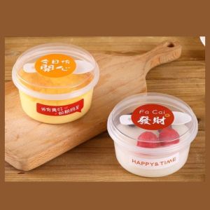 Korean Dessert Box + sendok 10 buah Cup Kotak puding