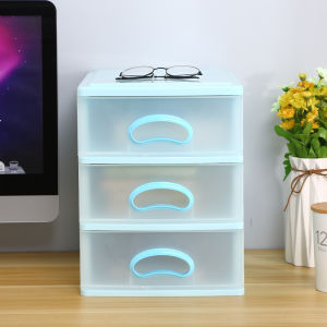 Large Multi-layer Transparent Plastic Storage Box Drawer Style Office Desktop Small Organizer Box Jewelry Cosmetic Arrangement Box
