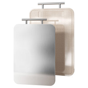 Stainless Steel Chopping Board 2-in-1 Double-Sided Bread Boards Easy To Clean