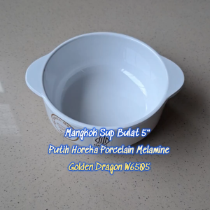 Mangkok Sup Bulat 5" Horeka Porcelain Melamine - Golden Dragon W6505